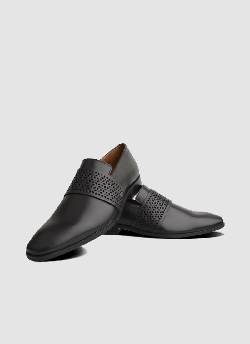 Language Shoes-Men-Hitan Loafer-Premium Leather-Black Colour-Formal Shoe