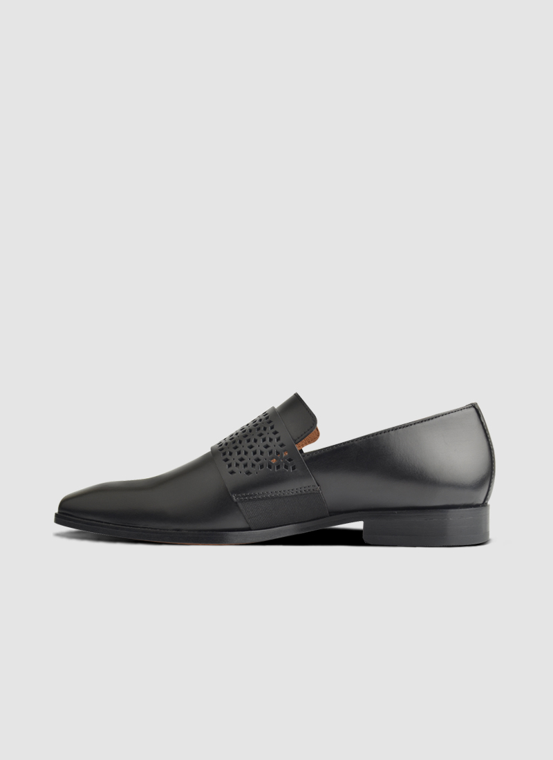 Language Shoes-Men-Hitan Loafer-Premium Leather-Black Colour-Formal Shoe