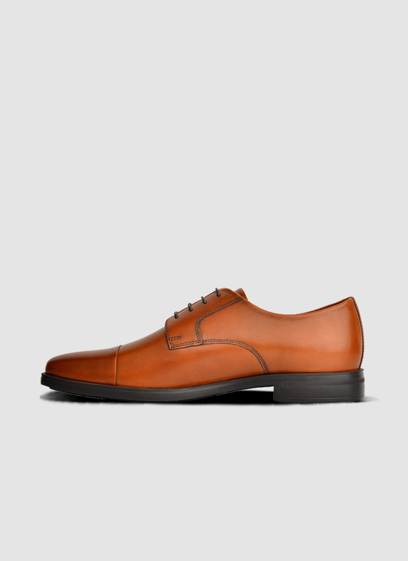 Language Shoes-Men-Rein Derby-Premium Leather-Tan Colour-Formal Shoe