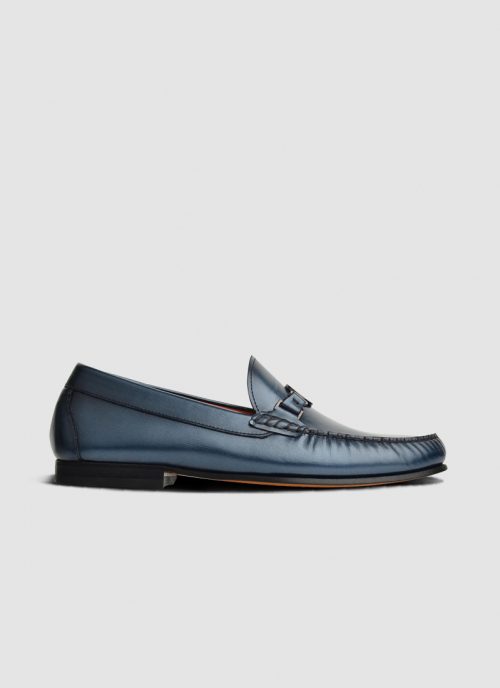 Language Shoes-Men-Luca Moccasin-Premium Leather-Navy Colour-Formal Shoe