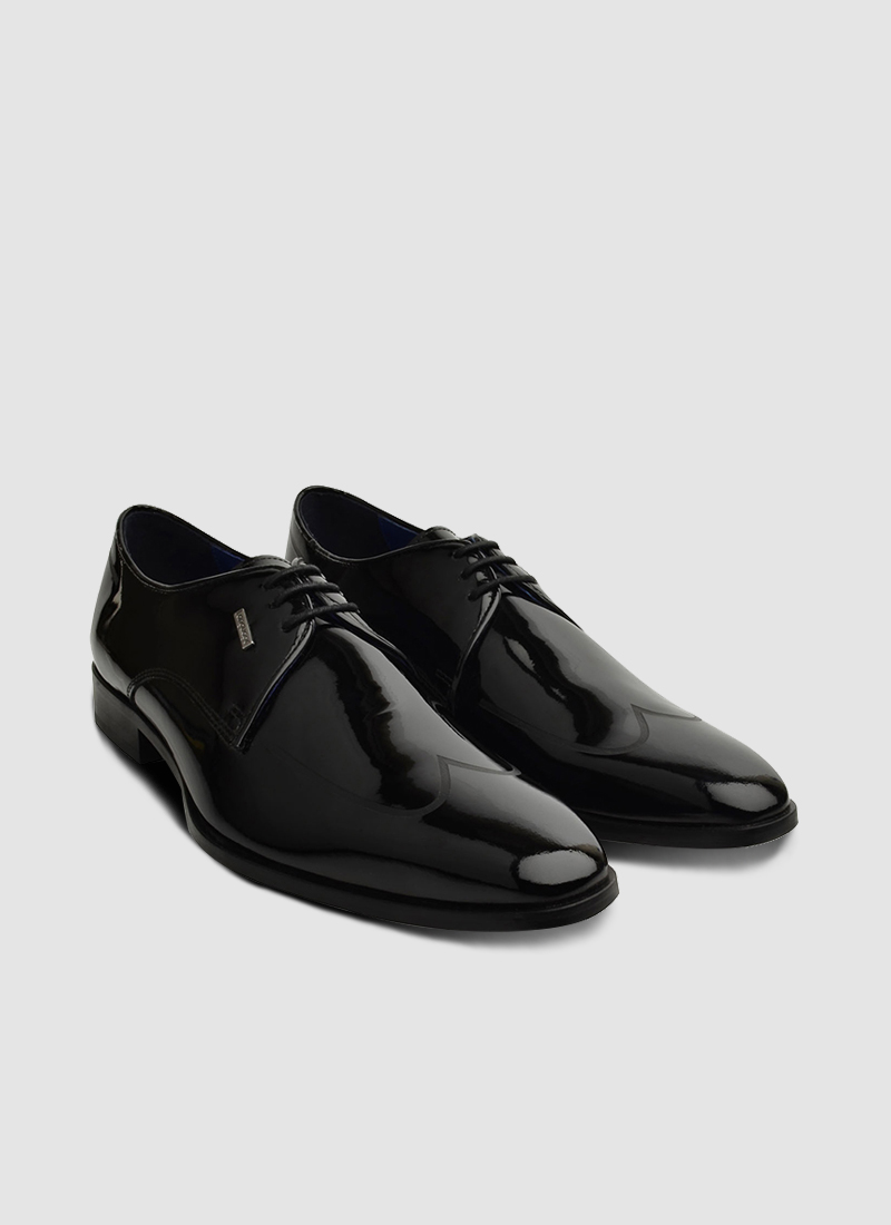 Language Shoes-Men-Zee Derby-Premium Leather-Black Colour-Formal Shoe