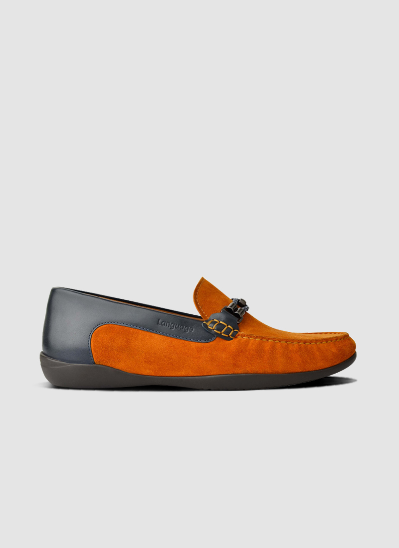 Language Shoes-Men-Watch Driver-Premium Leather-Tan Colour-Casual Shoe