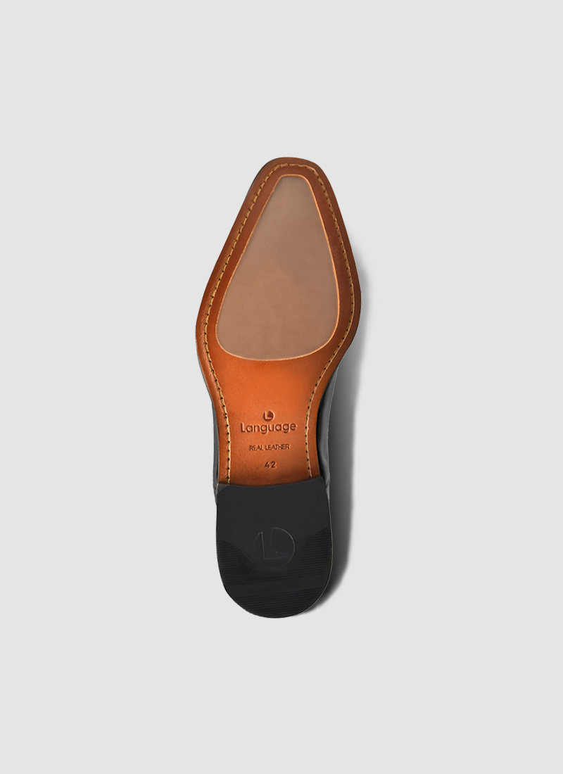 Language Shoes-Men-Zee Derby-Premium Leather-Black Colour-Formal Shoe