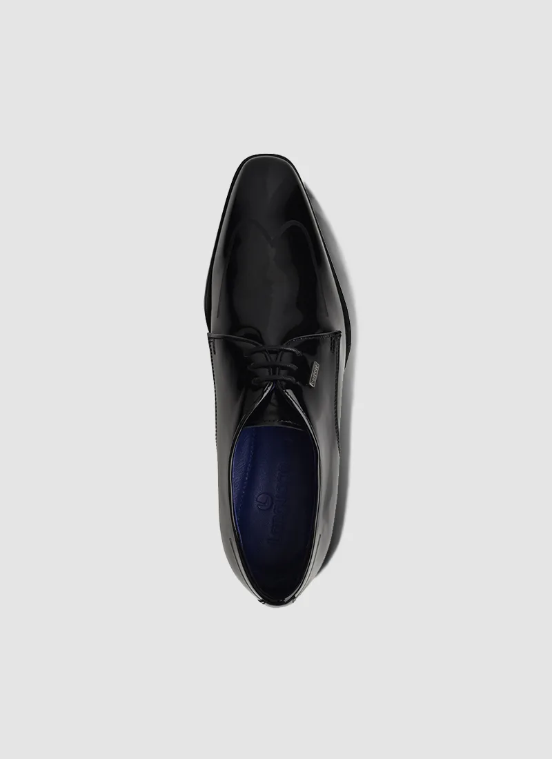 Language Shoes-Men-Zee Derby-Premium Leather-Black Colour-Formal Shoe