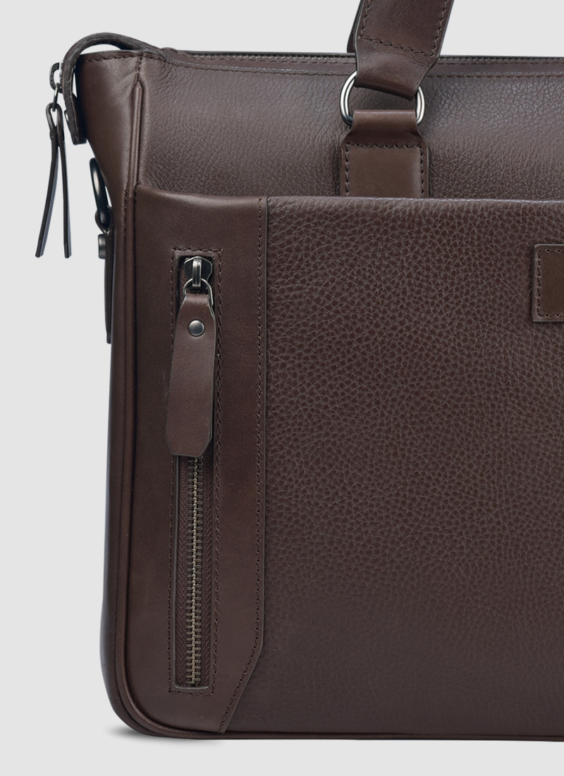 Language Shoes-Men-Mexico Laptop Bag-Premium Leather-Brown Colour-Leather Accessories