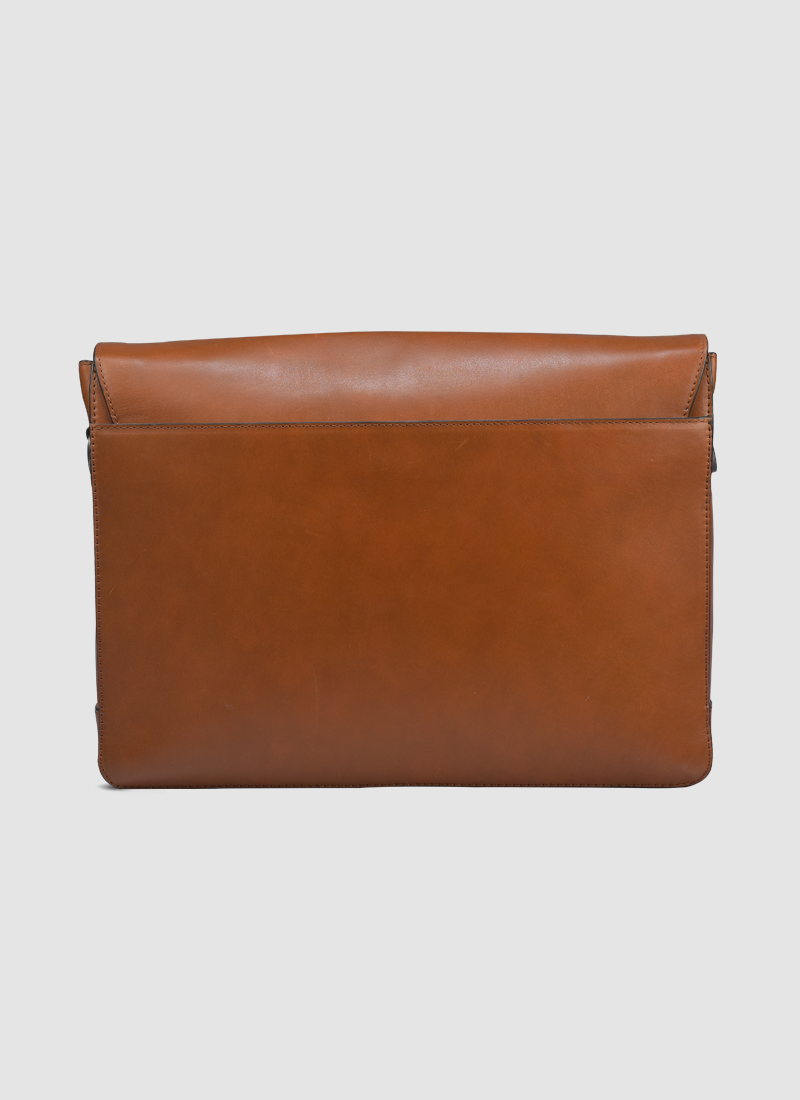 Language Shoes-Men-Mikkel Laptop Bag-Premium Leather-Tan Colour-Leather Accessories