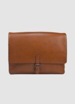 Language Shoes-Men-Mikkel Laptop Bag-Premium Leather-Tan Colour-Leather Accessories