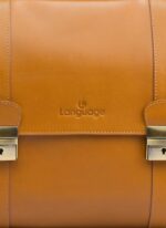 Language Shoes-Men-Jones Briefcase-Premium Leather-Tan Colour-Leather Accessories