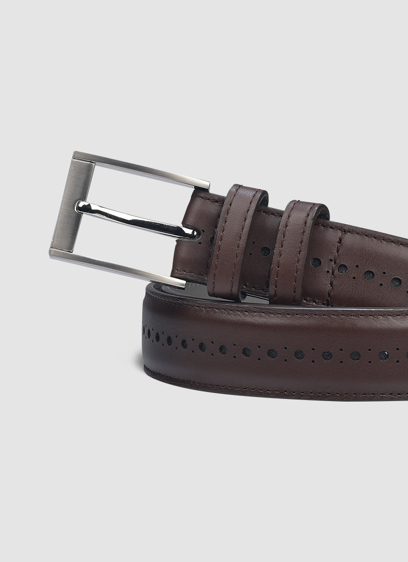 Language Shoes-Men-Gary Belt-Premium Leather-Brown Colour-Belt