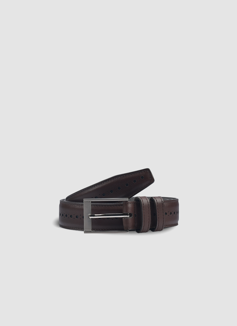 Language Shoes-Men-Gary Belt-Premium Leather-Brown Colour-Belt