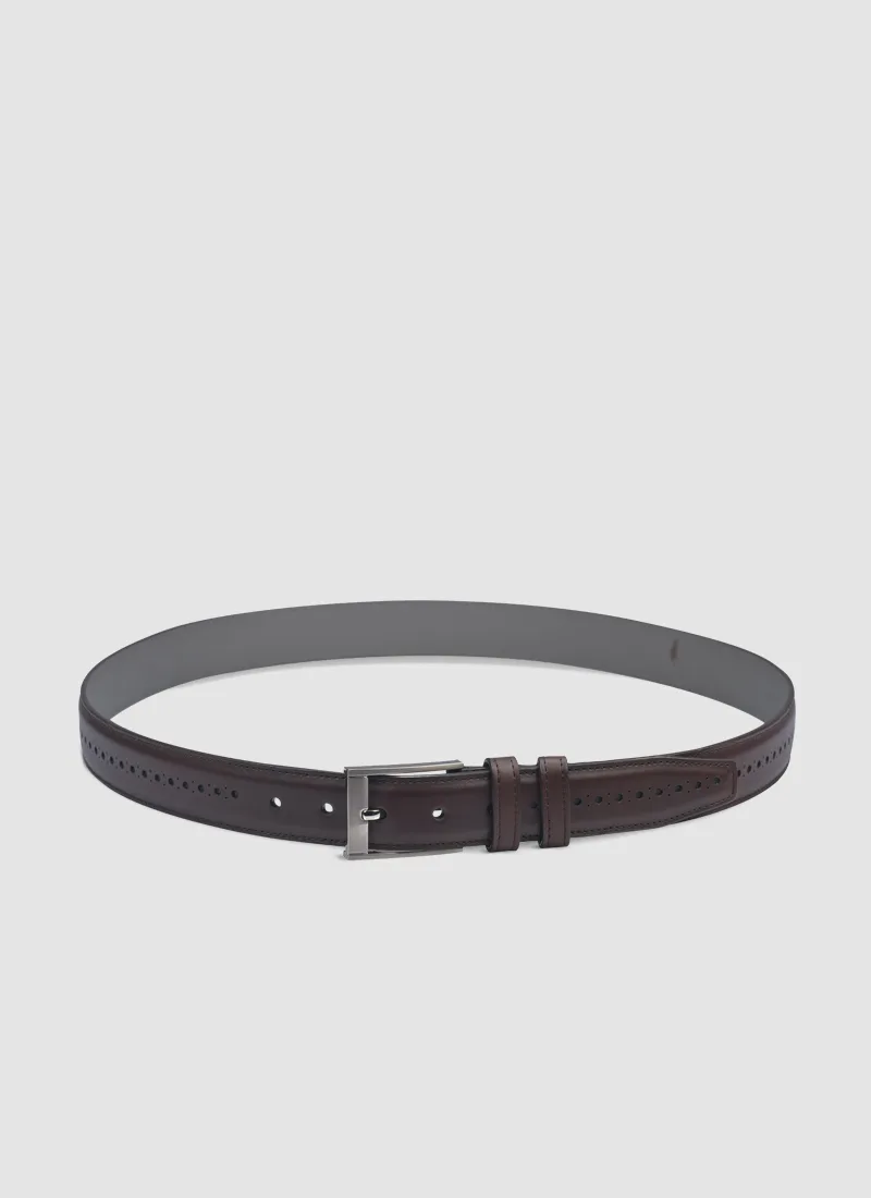 Language Shoes-Men-Gary Belt-Premium Leather-Brown Colour-Belt