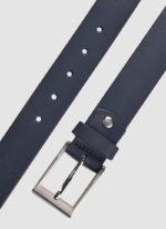 Language Shoes-Men-Troye Belt-Premium Leather-Navy Colour-Belt
