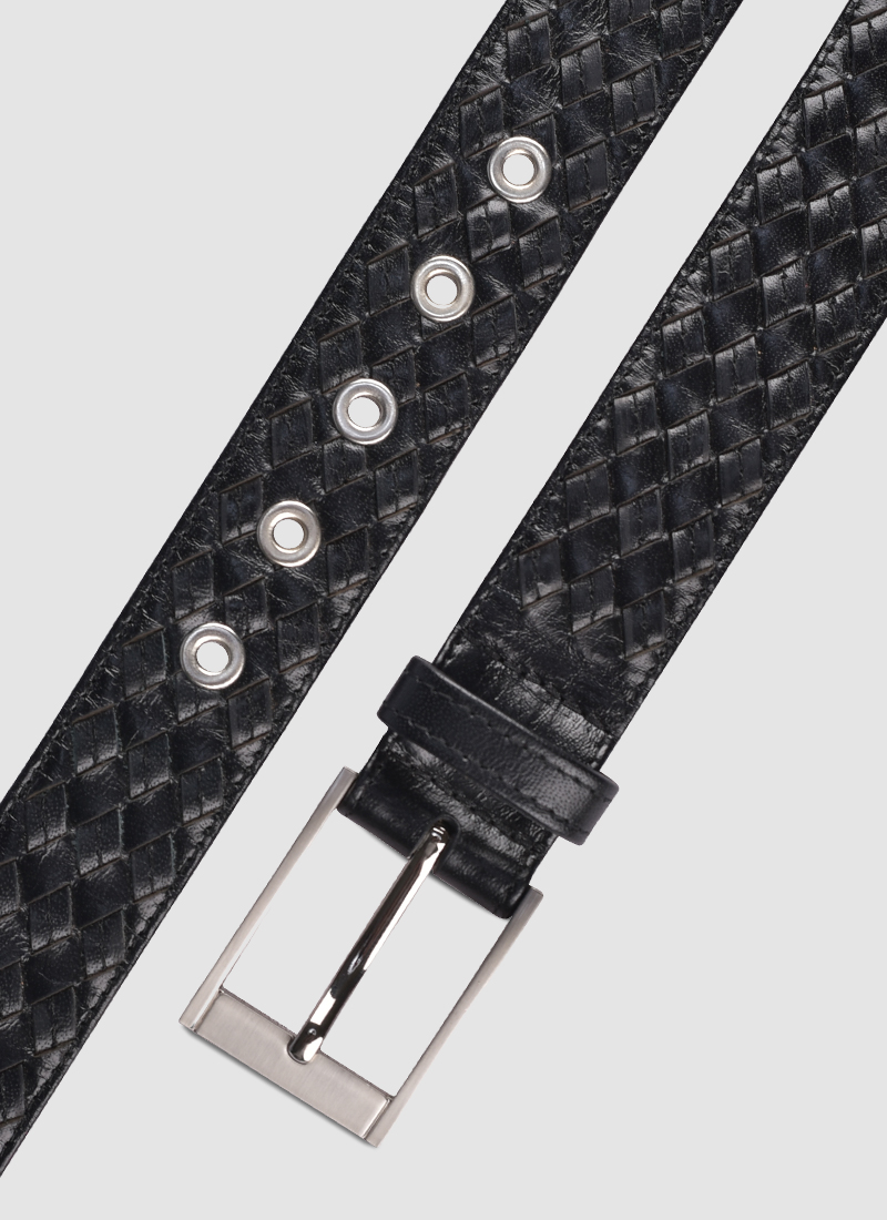 Language Shoes-Men-Jaimy Belt-Premium Leather-Black Colour-Belt