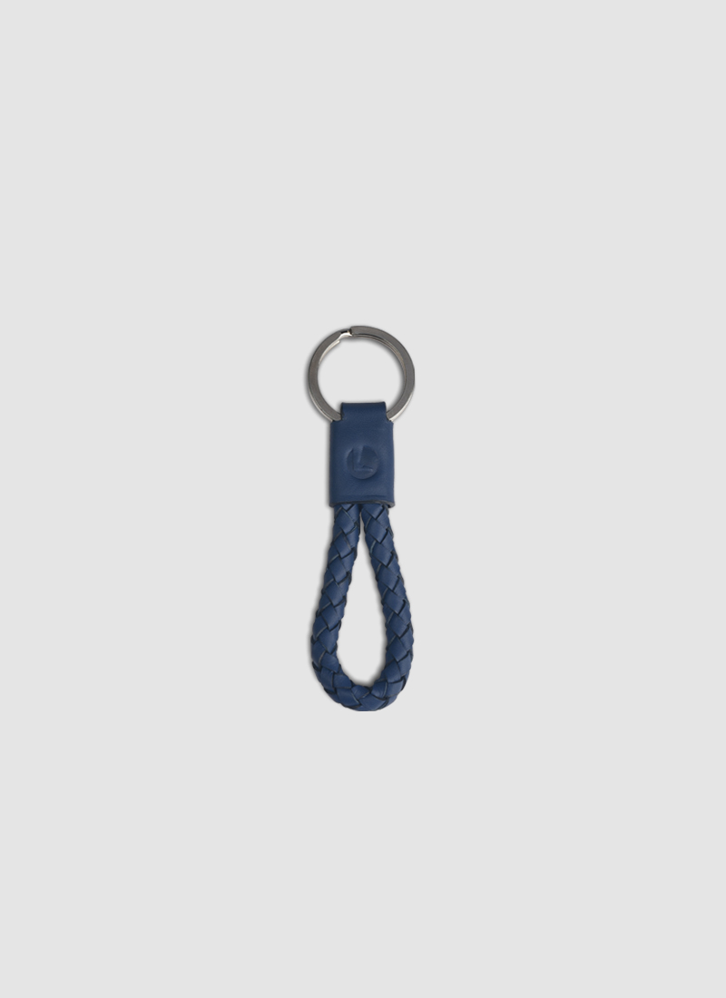 Language Shoes-Men-Criss Keychain-Premium Leather-Navy Colour-Leather Accessories