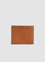 Language Shoes-Men-Shrilk Bi-fold Wallet-Premium Leather-Tan Colour-Leather Accessories
