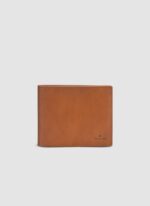 Language Shoes-Men-Shrilk Bi-fold Wallet-Premium Leather-Tan Colour-Leather Accessories