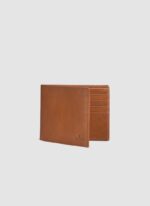 Language Shoes-Men-Shrilk Bi-fold Wallet-Premium Leather-Tan Colour-Leather Accessories