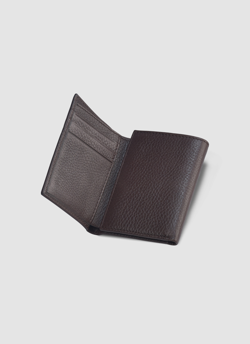 Buy Albert Tri-fold Wallet made of Genuine milled leather - Language Shoes