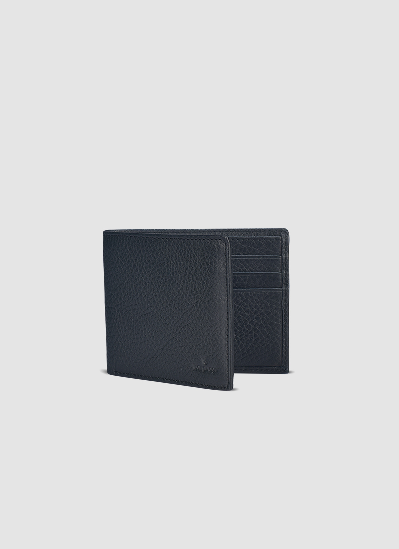 Language Shoes-Men-Thomas Bi-fold Wallet-Premium Leather-Black Colour-Leather Accessories