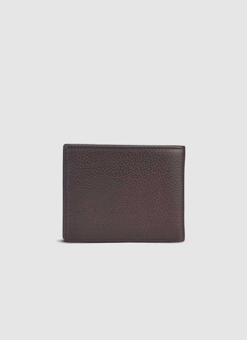 Language Shoes-Men-Gordon Bi-fold Wallet-Premium Leather-Brown Colour-Leather Accessories