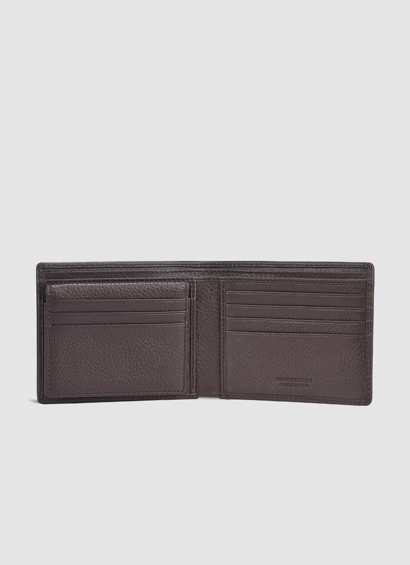 Language Shoes-Men-Gordon Bi-fold Wallet-Premium Leather-Brown Colour-Leather Accessories