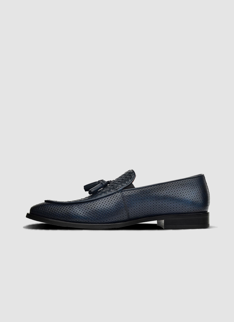 Language Shoes-Men-Larry Loafer-Premium Leather-Navy Colour-Formal Shoe