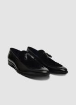 Language Shoes-Men-August Loafer-Combination of Leather/Fabric-Black Colour-Formal Shoe