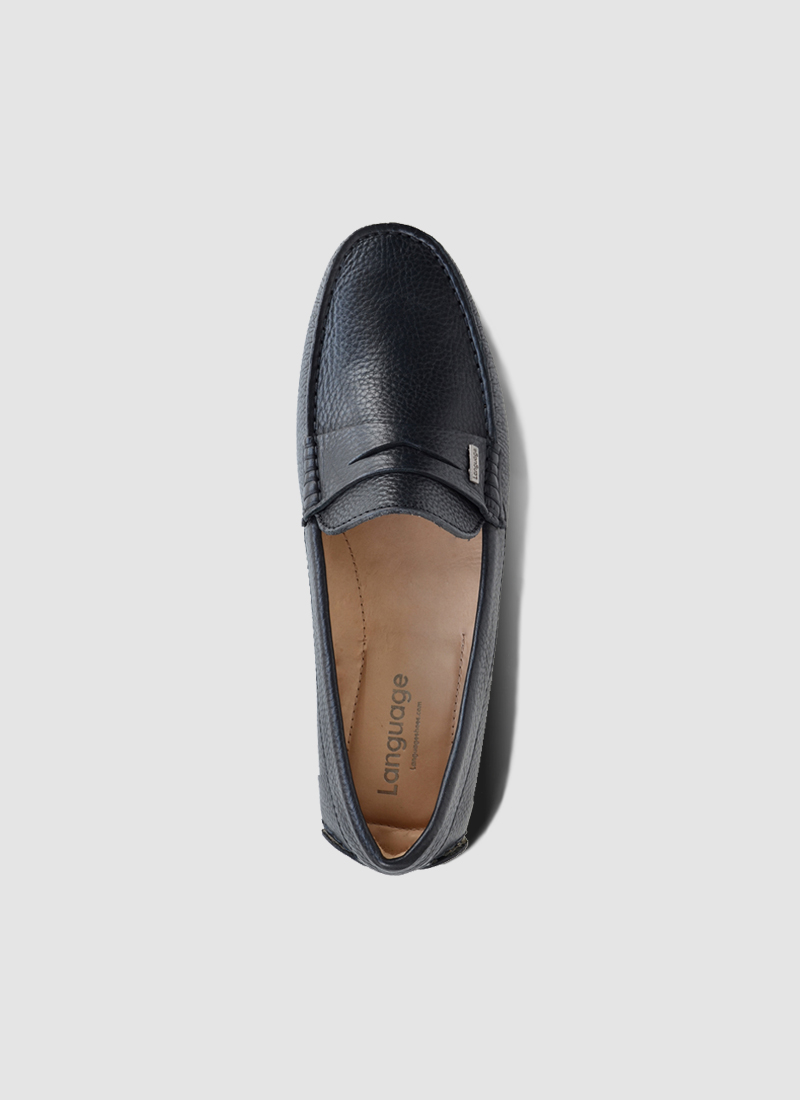 Language Shoes-Men-Moscio Driver-Premium Leather-Black Colour-Casual Shoe