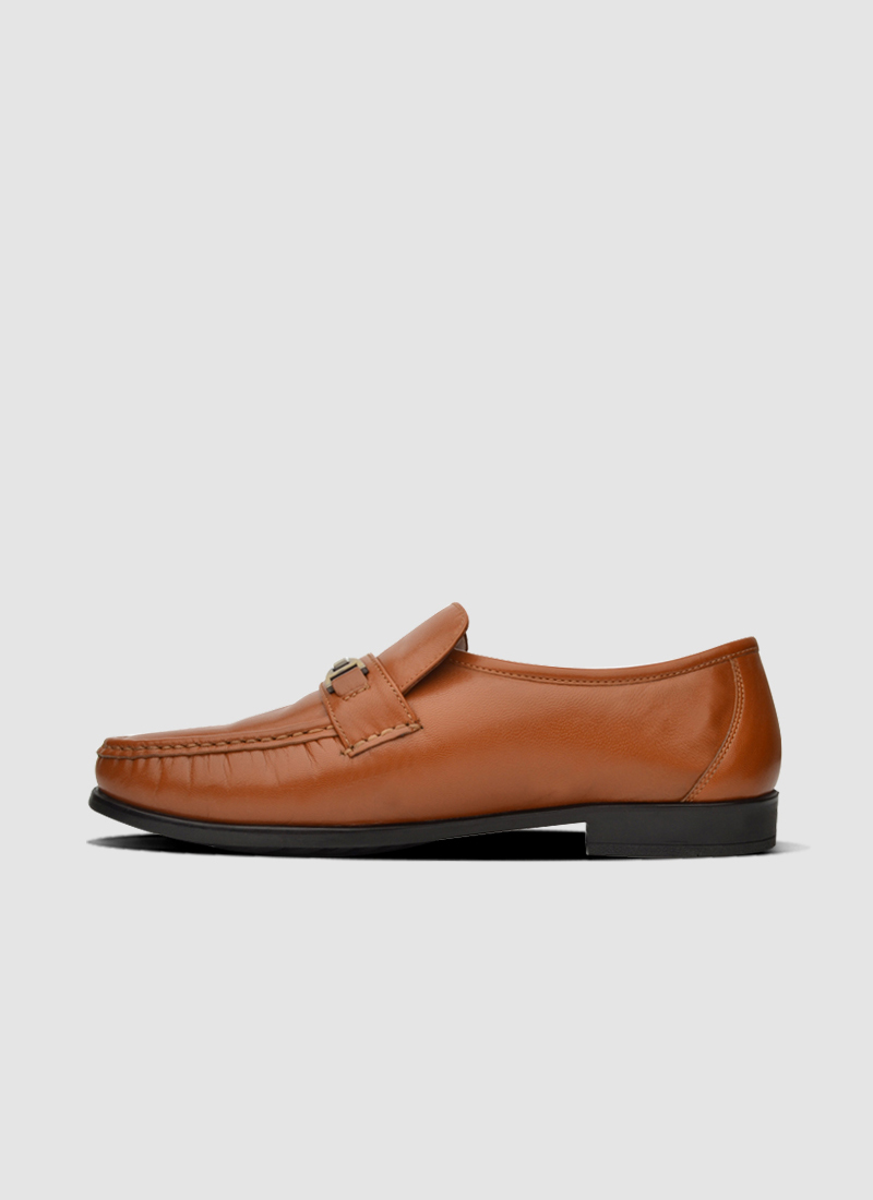 Language Shoes-Men-Franco Moccasin-Premium Leather-Tan Colour-Formal Shoe