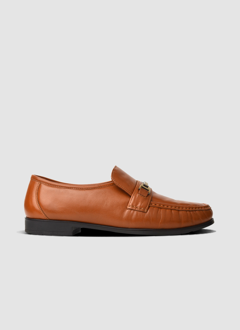 Language Shoes-Men-Franco Moccasin-Premium Leather-Tan Colour-Formal Shoe