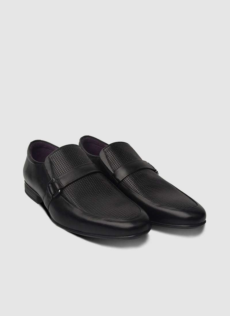 Language Shoes-Men-Gem Loafer-Premium Leather-Black Colour-Formal Shoe