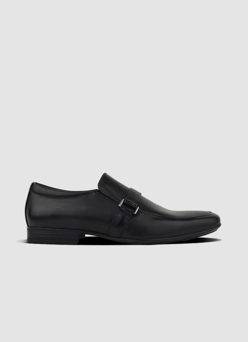 Language Shoes-Men-Gem Loafer-Premium Leather-Black Colour-Formal Shoe