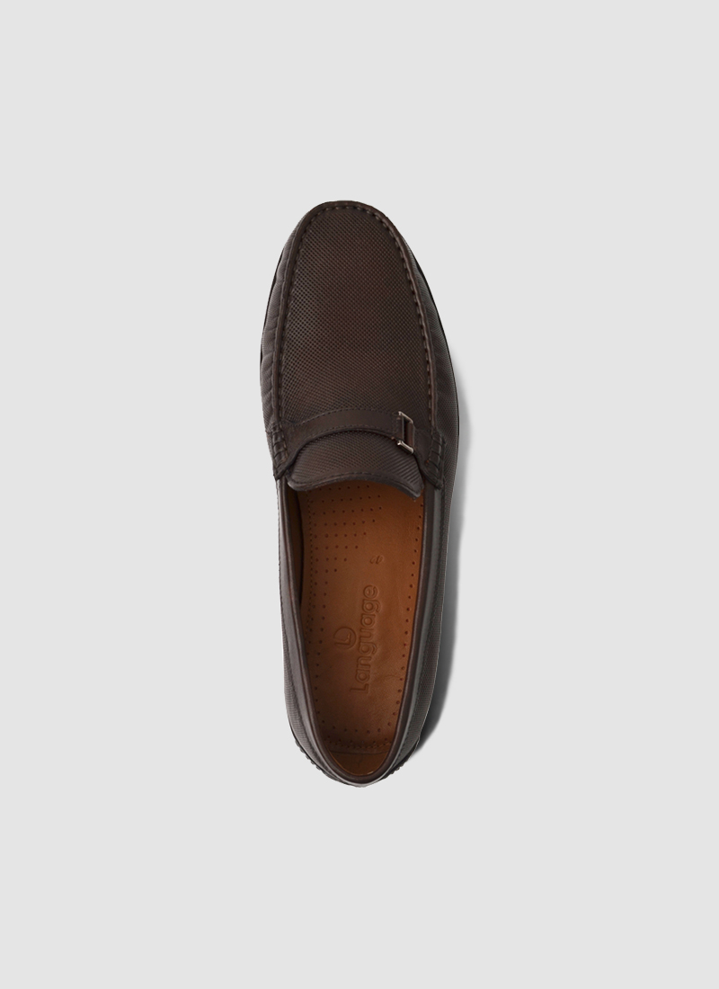 Language Shoes-Men-James Driver-Premium Leather-Brown Colour-Casual Shoe