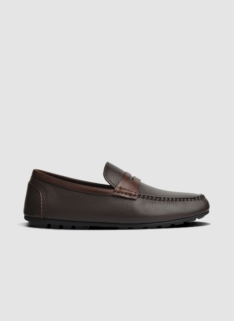 Language Shoes-Men-Iron Driver-Premium Leather-Brown Colour-Casual Shoe