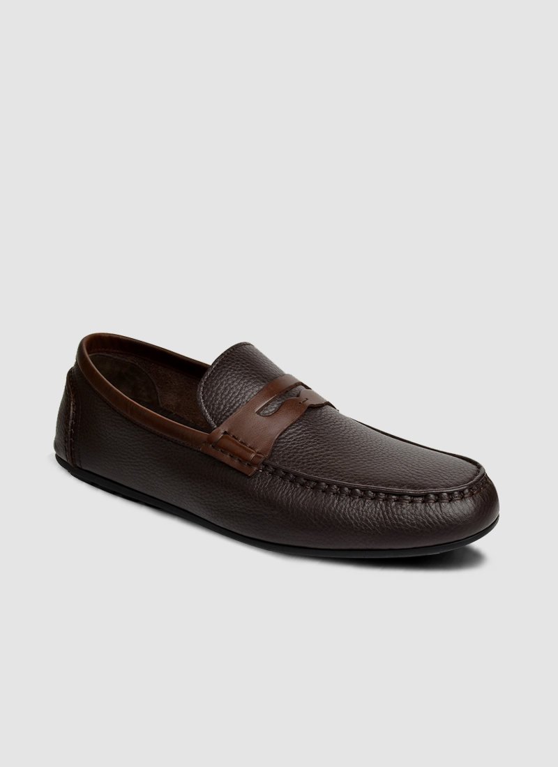 Language Shoes-Men-Iron Driver-Premium Leather-Brown Colour-Casual Shoe