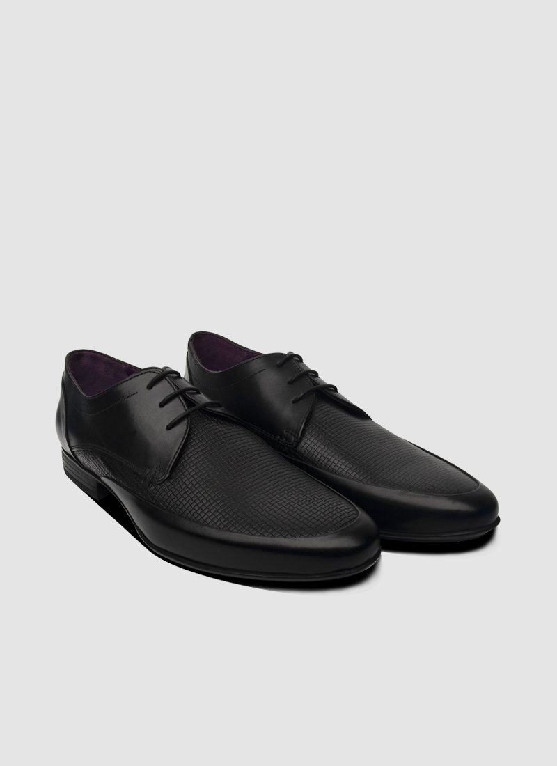 Language Shoes-Men-ArIan Derby-Premium Leather-Black Colour-Formal Shoe