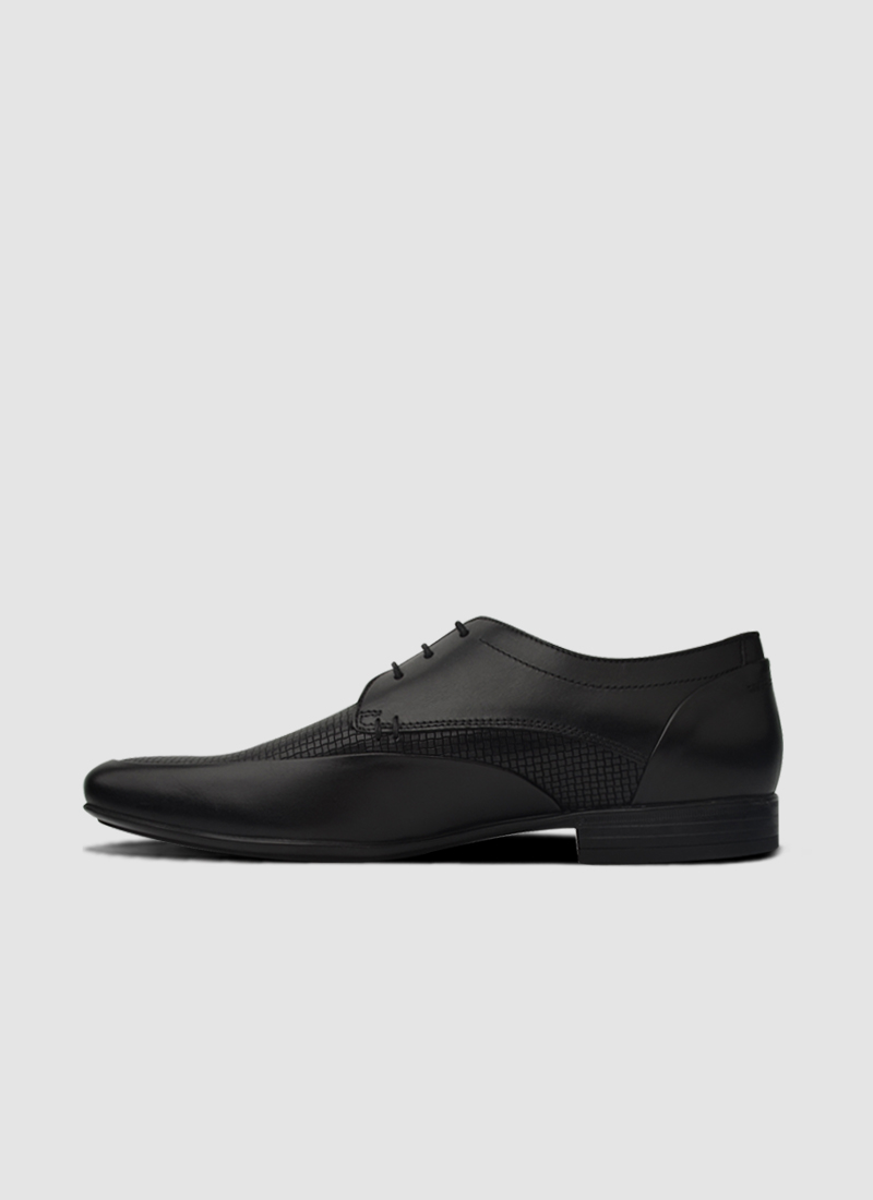 Language Shoes-Men-ArIan Derby-Premium Leather-Black Colour-Formal Shoe
