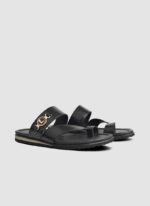 Language Shoes-Men-Gilson Sandal-Premium Leather-Black Colour-Sandal