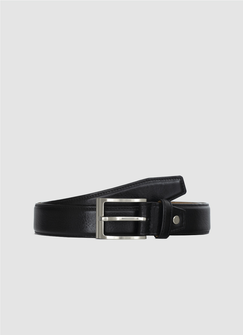 Travis Belt - Genuine milled leather with Nickel finish buckle
