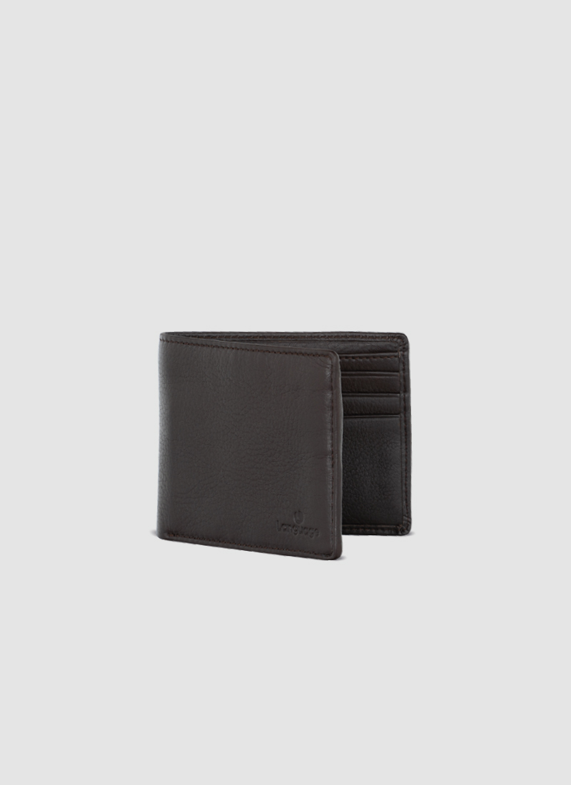 Dean Bi-fold Wallet - Genuine milled leather with textile lining