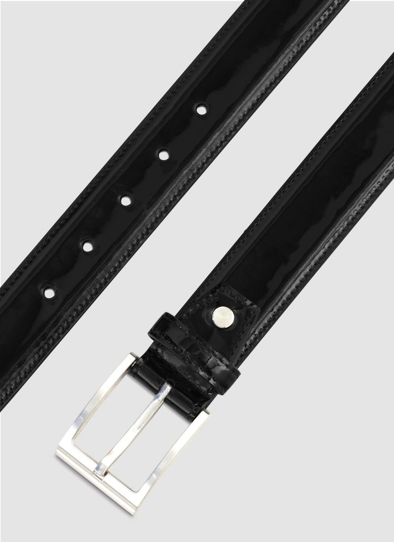 Language Shoes-Men-Plimpton Belt-Premium Leather-Black Colour-Belt
