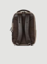 Language Shoes-Men-Rockerfeller Backpack-Combination of Fabric/Leather-Beige Colour-Leather Accessories