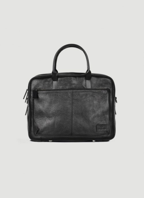 Language Shoes-Men-Christopher Laptop Bag-Premium Leather-Black Colour-Leather Accessories