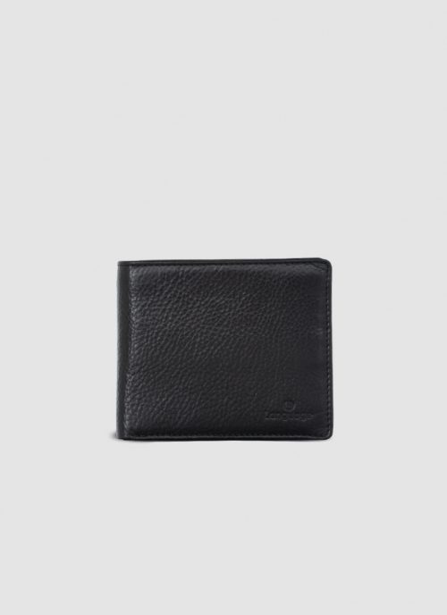 Language Shoes-Men-Juan Milled Coin Wallet-Premium Leather-Black Colour-Leather Accessories