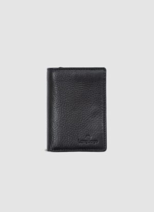 Language Shoes-Men-Henry Coin Trifold Wallet-Premium Leather-Black Colour-Leather Accessories