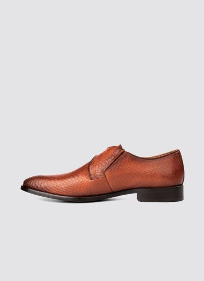 Language Shoes-Men-Smith Monk-Premium Leather-Tan Colour-Formal Shoe