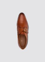 Language Shoes-Men-Smith Monk-Premium Leather-Tan Colour-Formal Shoe