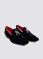 Language Shoes-Men-Colton Loafer-Fabric-Black Colour-Formal Shoe