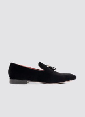 Language Shoes-Men-Colton Loafer-Fabric-Black Colour-Formal Shoe
