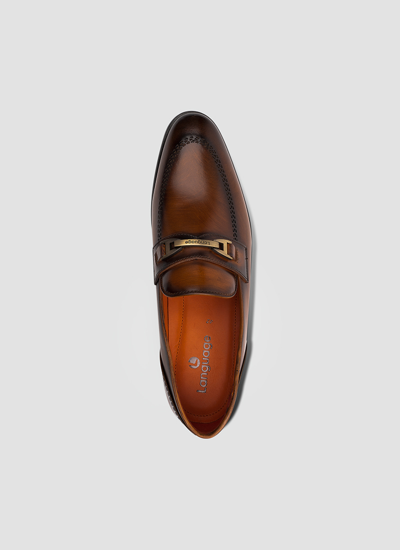Language Shoes-Men-Bruno Loafer-Premium Leather-Tan Colour-Formal Shoe